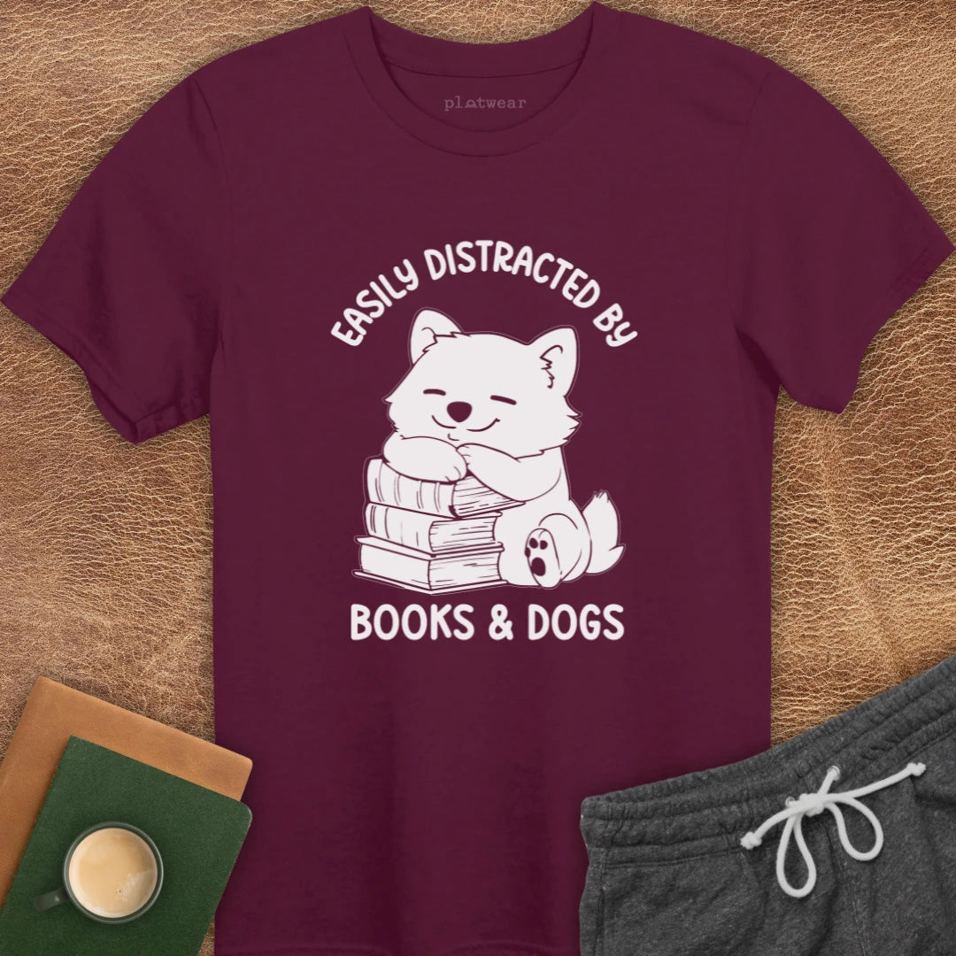 BY BOOKS & DOGS T-SHIRT