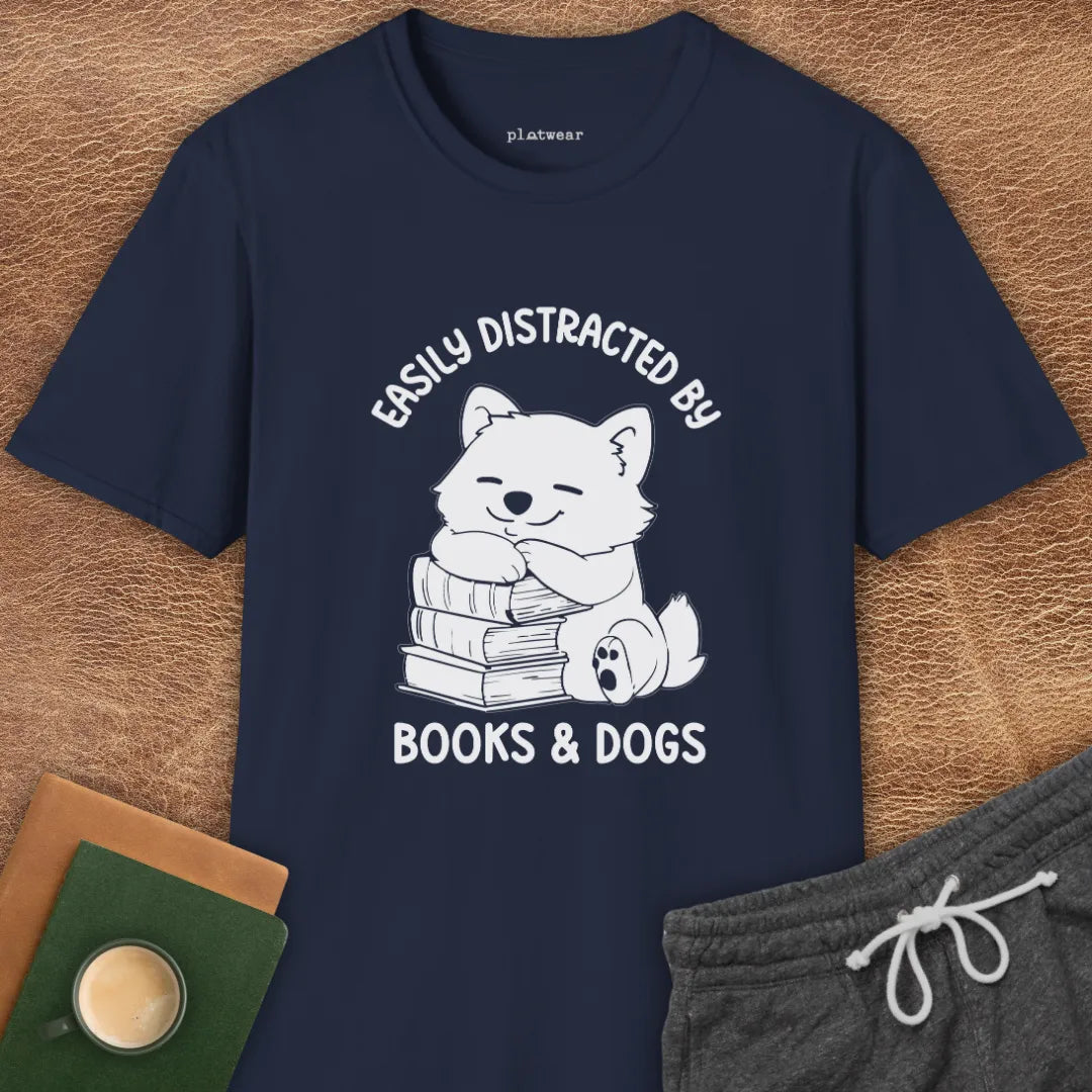 BY BOOKS & DOGS T-SHIRT