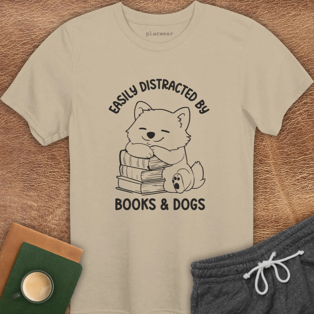 BY BOOKS & DOGS T-SHIRT