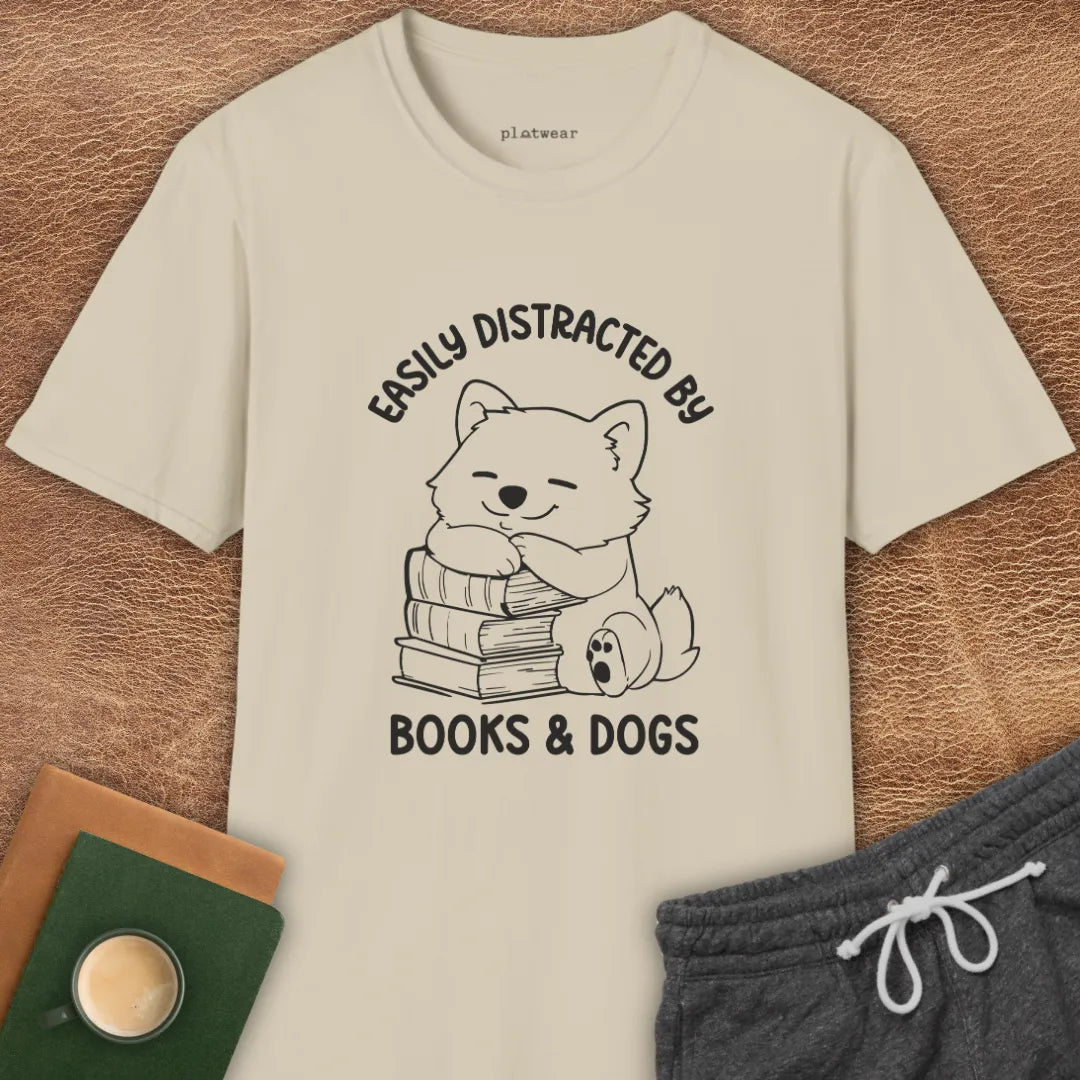 BY BOOKS & DOGS T-SHIRT