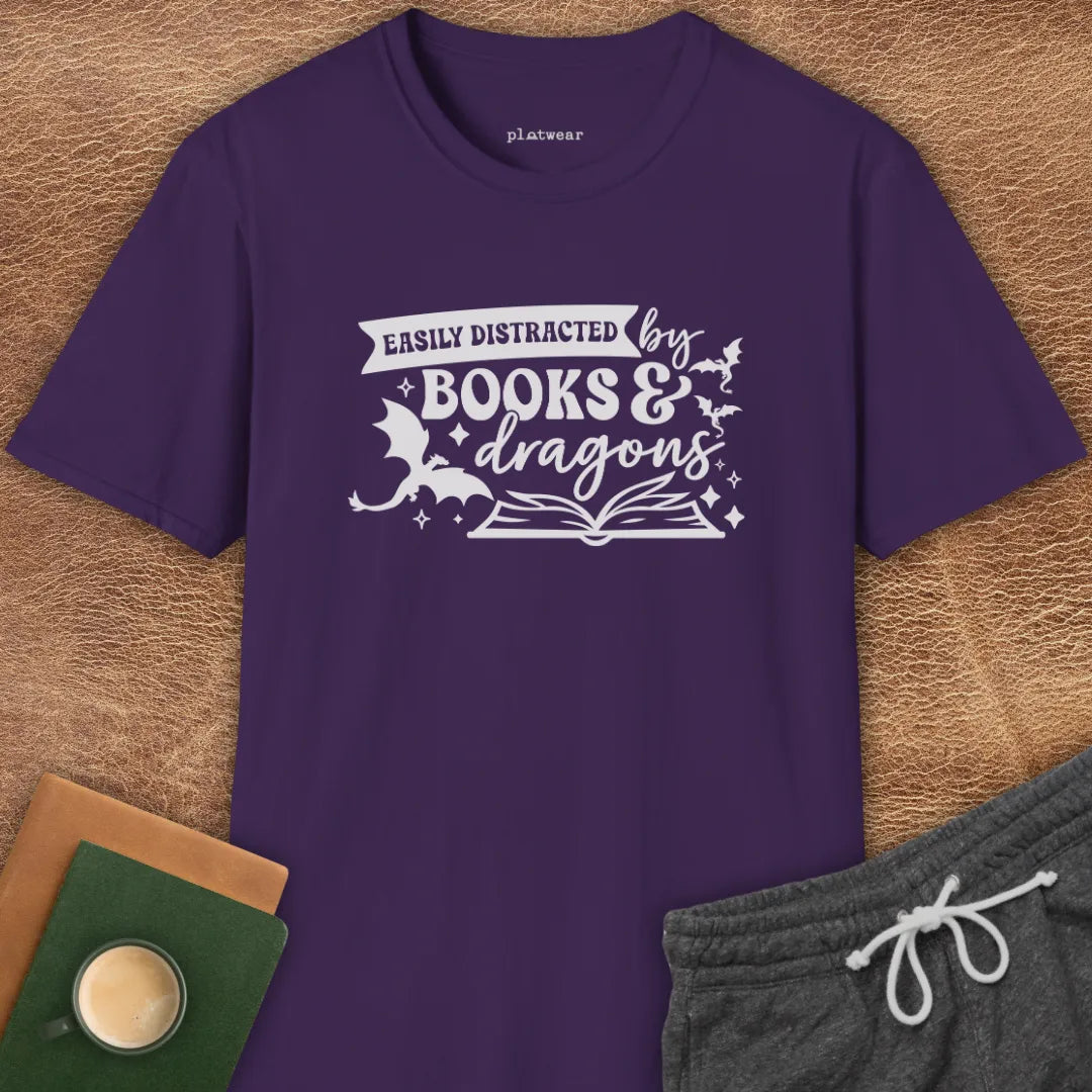 DISTRACTED BY DRAGONS T-SHIRT