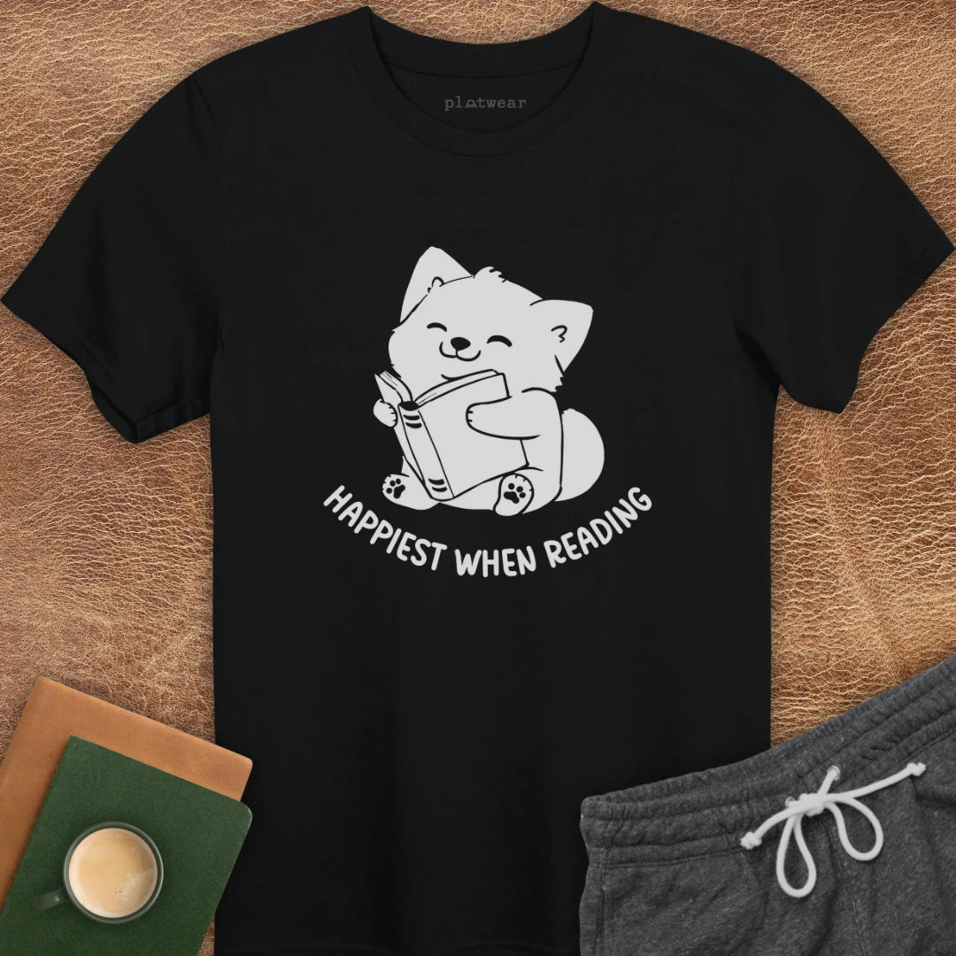 HAPPIEST WHEN READING T-SHIRT