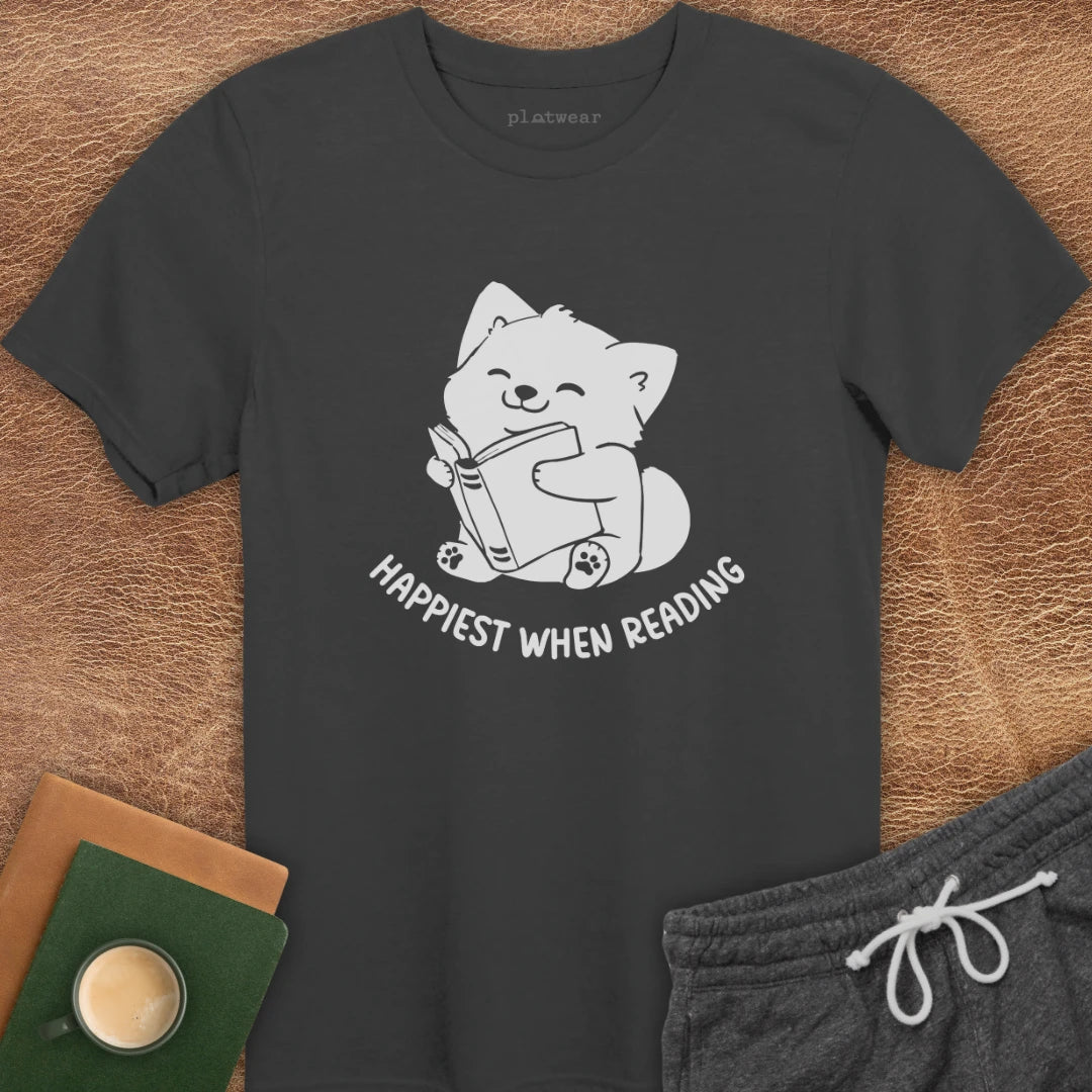 HAPPIEST WHEN READING T-SHIRT