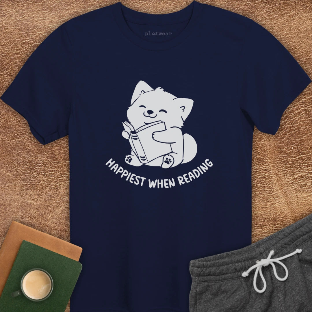HAPPIEST WHEN READING T-SHIRT