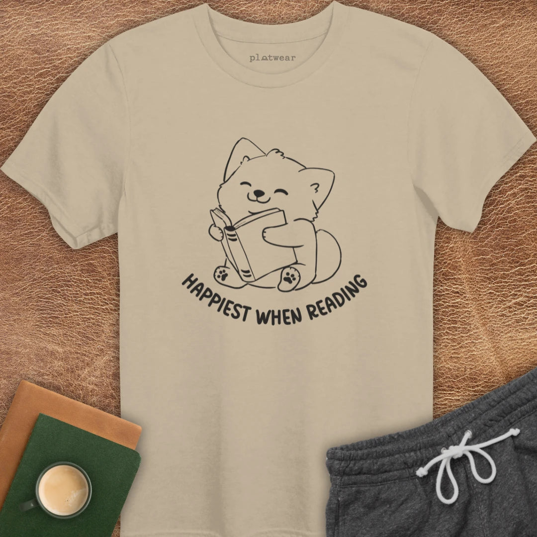 HAPPIEST WHEN READING T-SHIRT