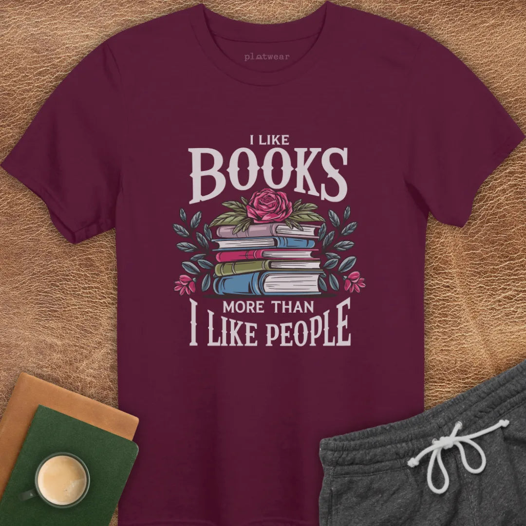 I LIKE BOOKS T-SHIRT