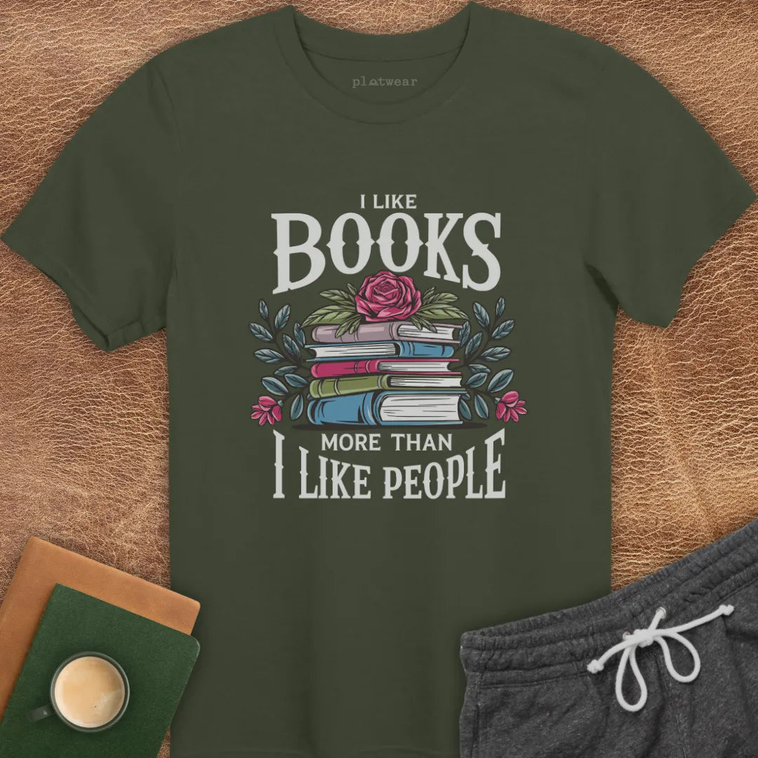 I LIKE BOOKS T-SHIRT