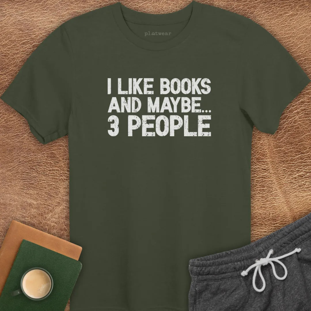 I LIKE BOOKS T-SHIRT