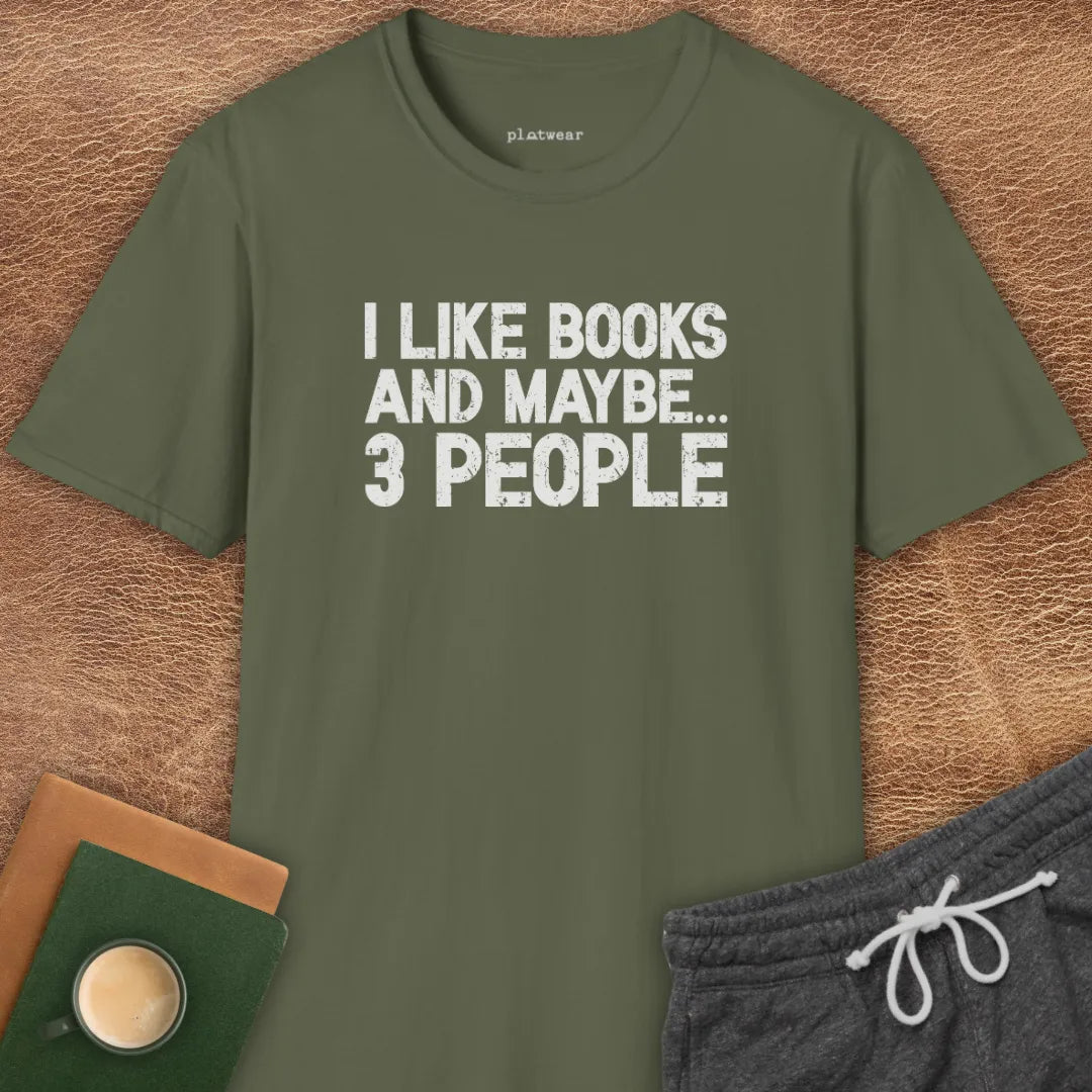 I LIKE BOOKS T-SHIRT