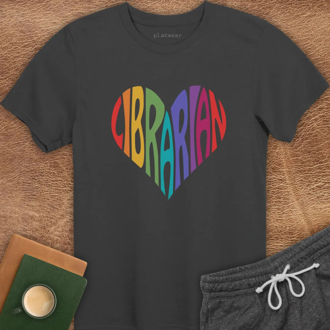 LIBRARIAN HEART T-SHIRT