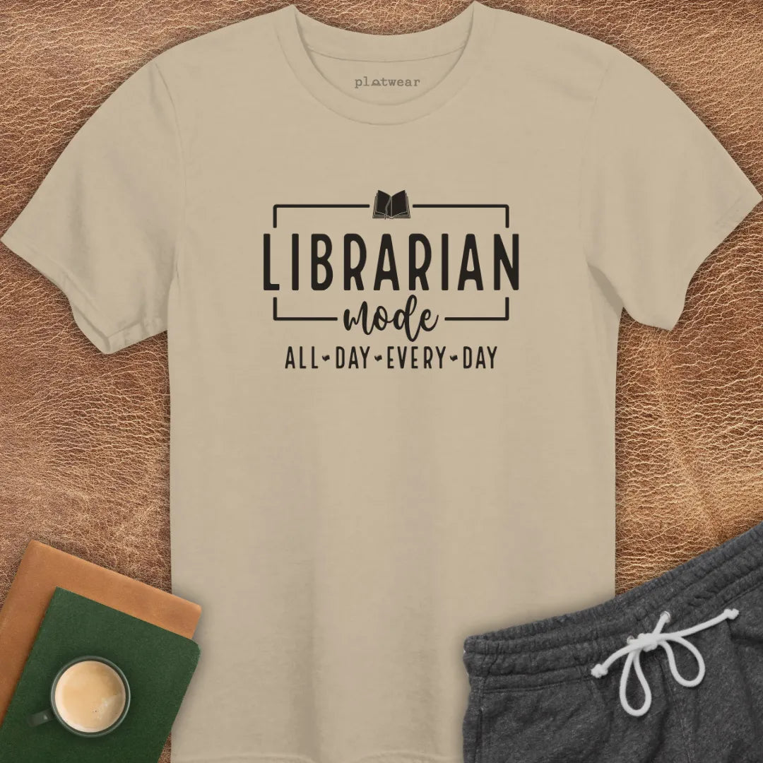 LIBRARIAN MODE T-SHIRT
