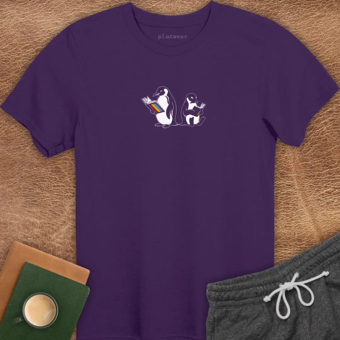 PENGUINS READING T-SHIRT