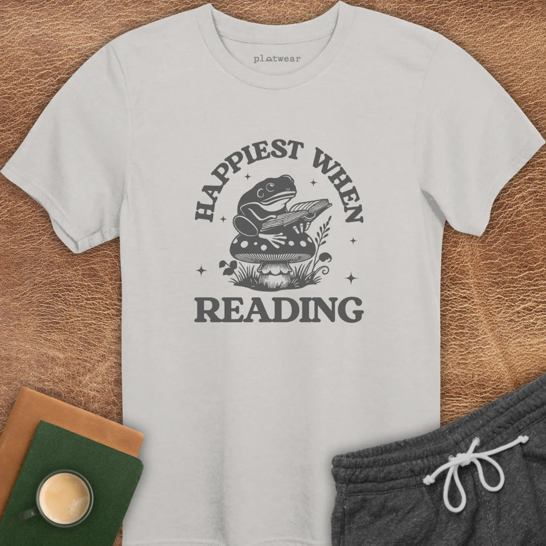 HAPPIEST WHEN READING T-SHIRT