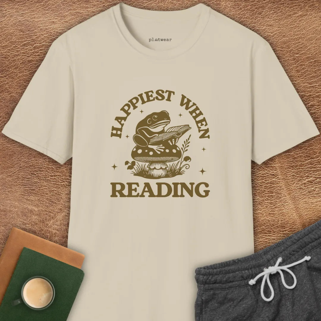 HAPPIEST WHEN READING T-SHIRT
