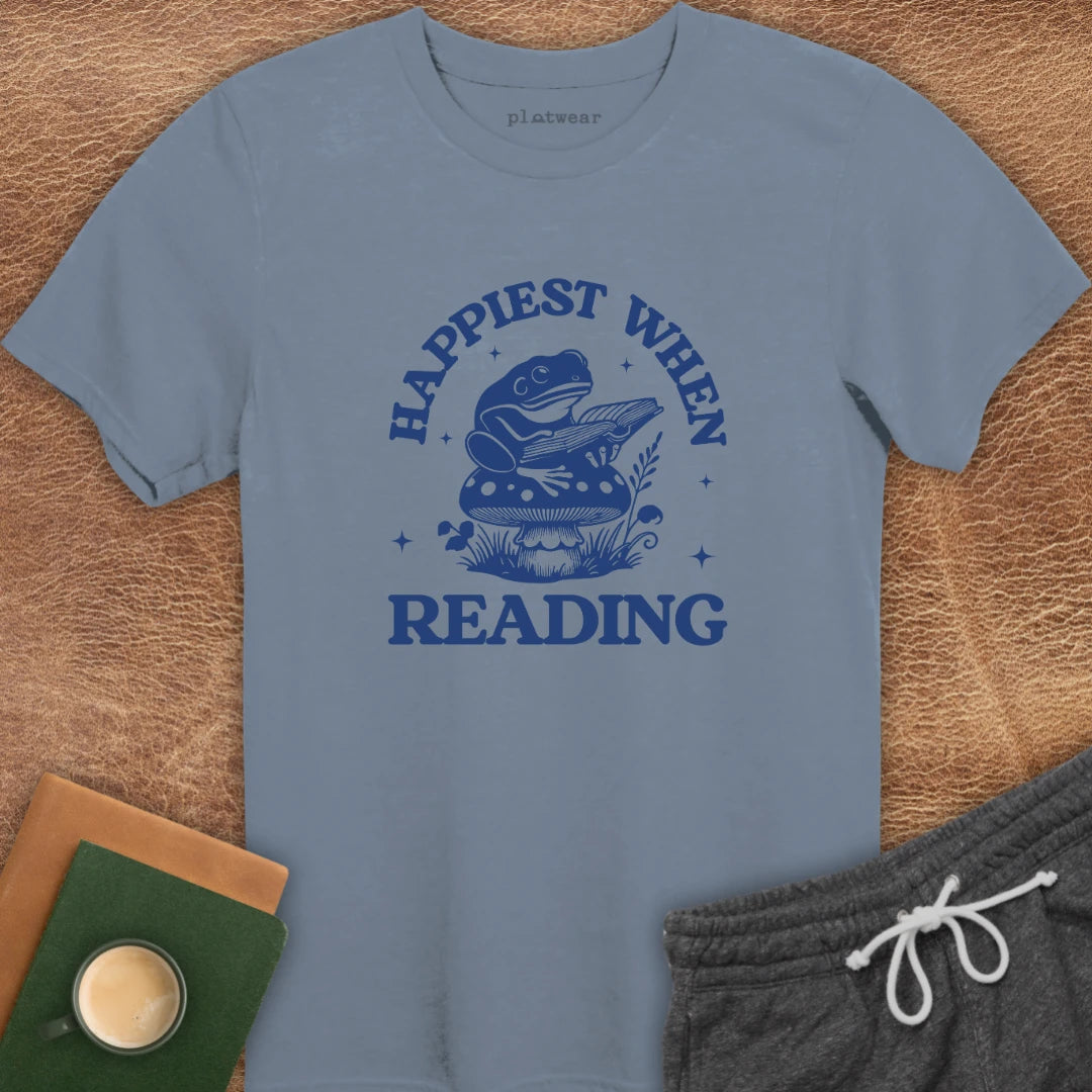 HAPPIEST WHEN READING T-SHIRT