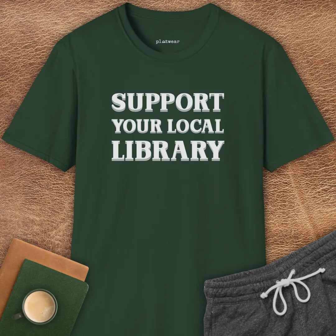 SUPPORT LOCAL LIBRARY T-SHIRT