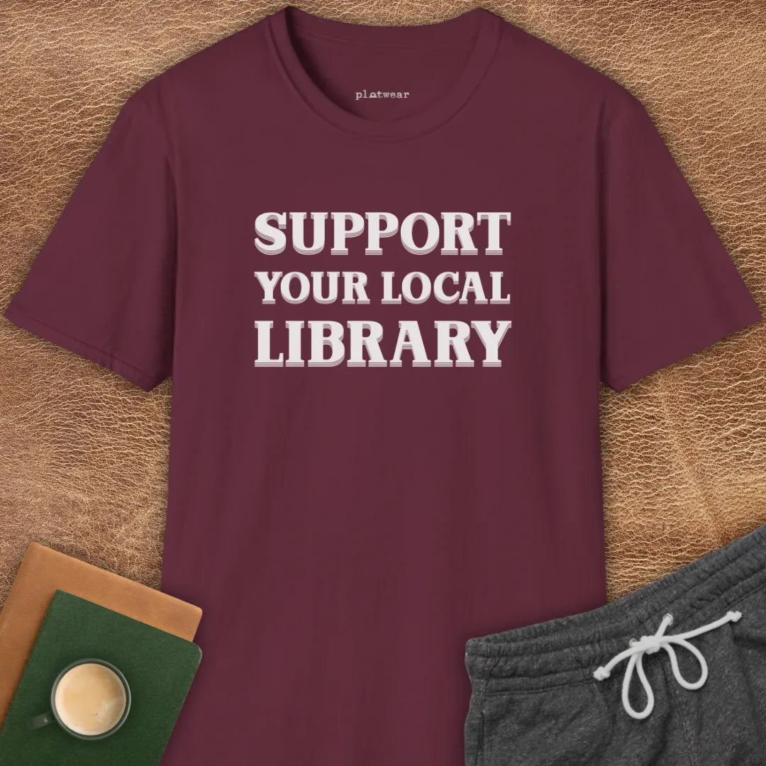 SUPPORT LOCAL LIBRARY T-SHIRT