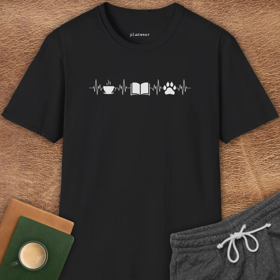 TEA, BOOKS & CATS T-SHIRT