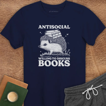 WILLING TO DISCUSS BOOKS T-SHIRT