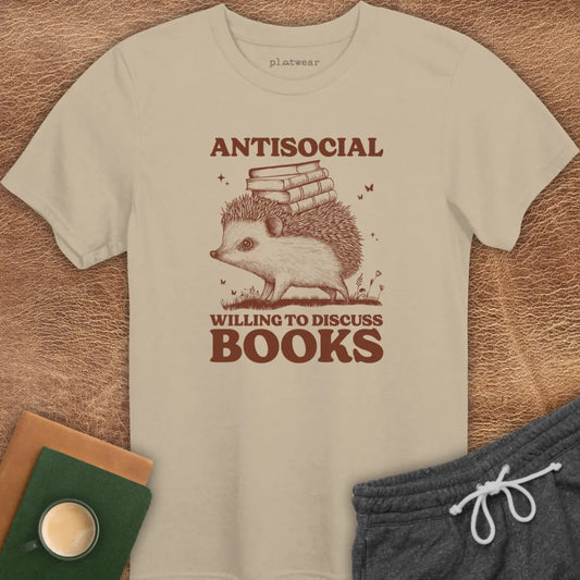 WILLING TO DISCUSS BOOKS T-SHIRT