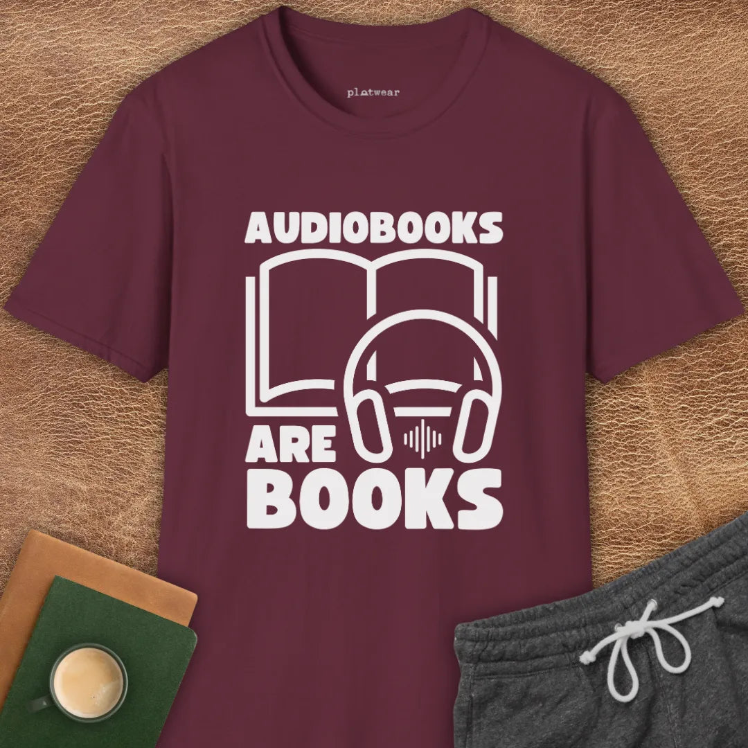 AUDIOBOOKS ARE BOOKS T-SHIRT