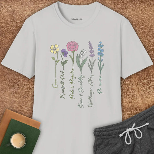 AUSTEN'S FLOWER TITLES T-SHIRT