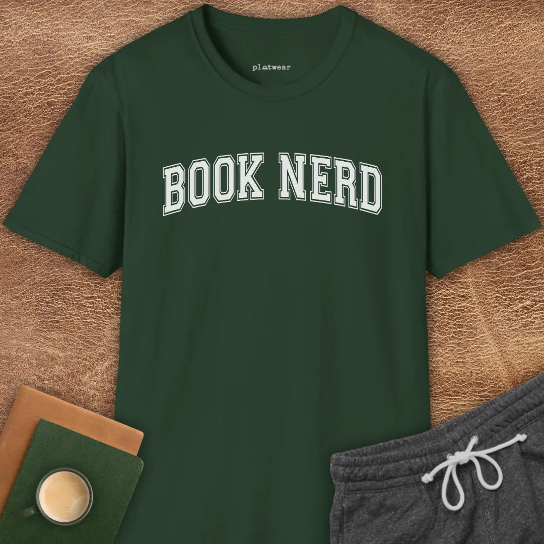 BOOK NERD COLLEGE T-SHIRT