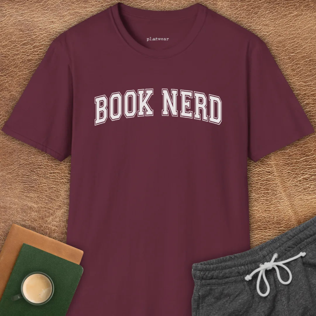 BOOK NERD COLLEGE T-SHIRT