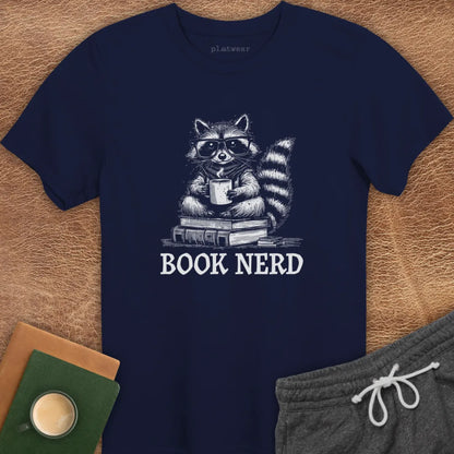 BOOK NERD RACCOON T-SHIRT