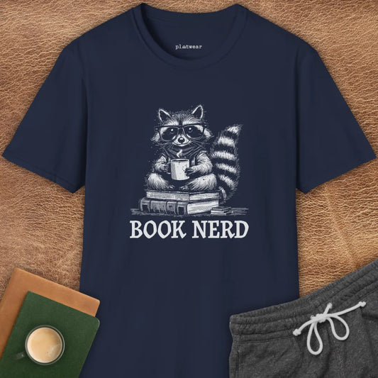 BOOK NERD RACCOON T-SHIRT