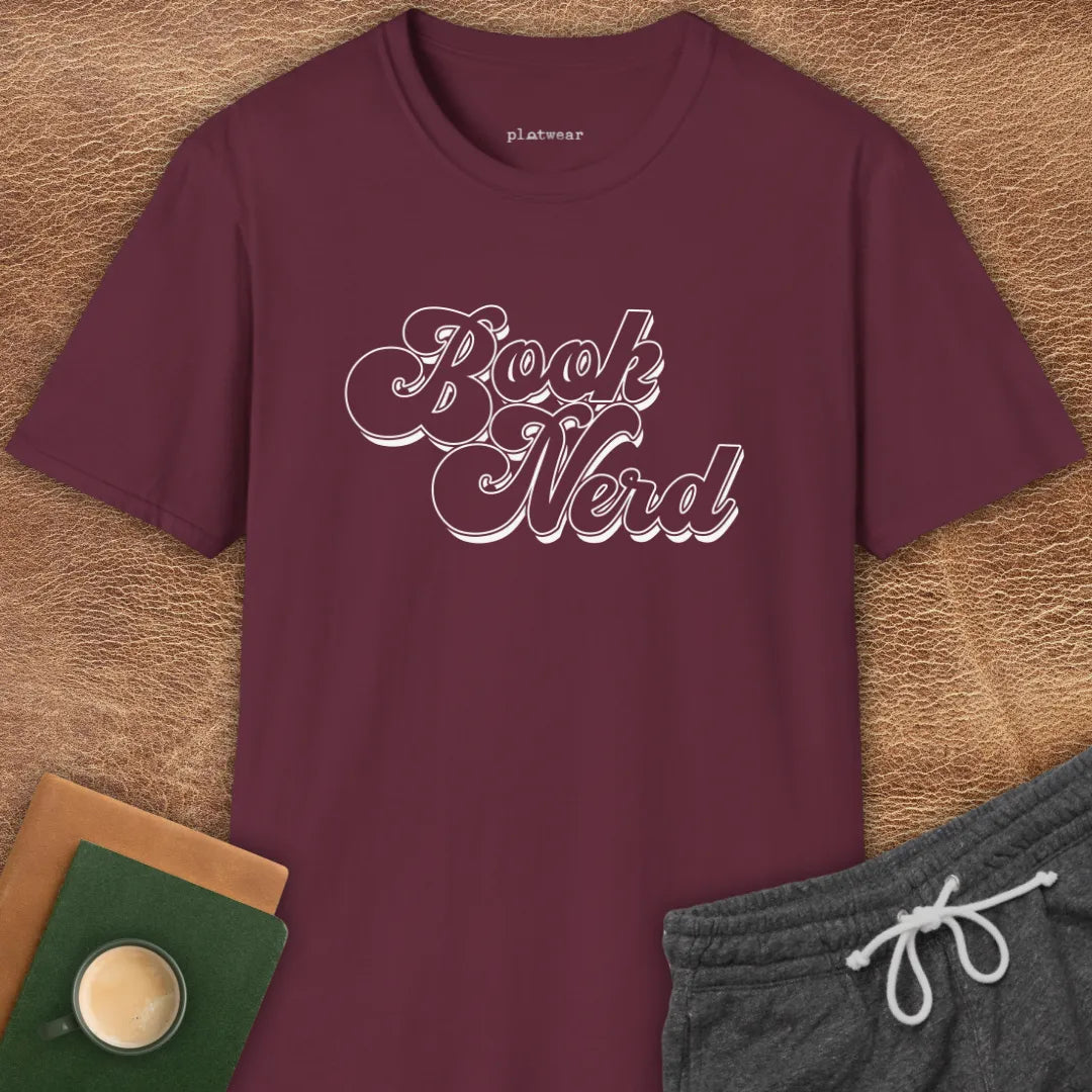 BOOK NERD RETRO T-SHIRT
