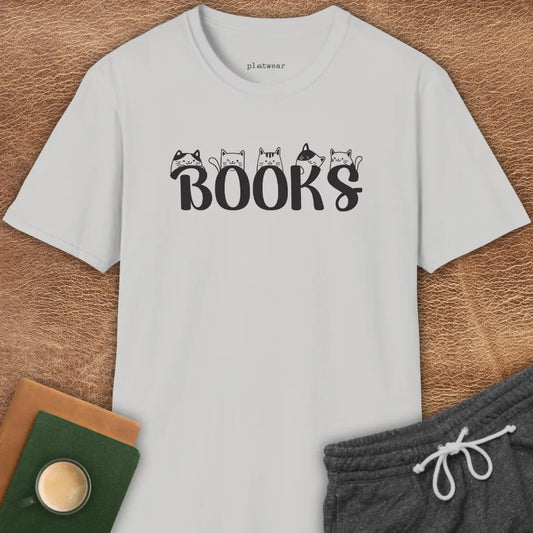BOOKS CATS T-SHIRT