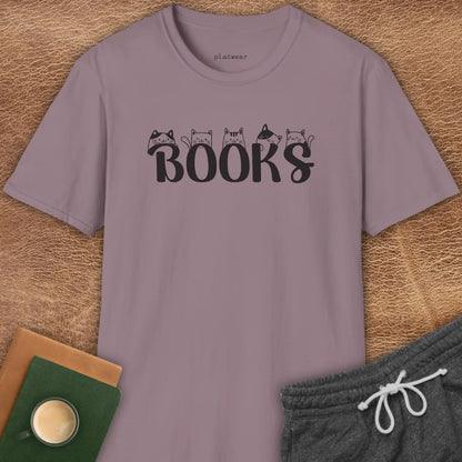 BOOKS CATS T-SHIRT