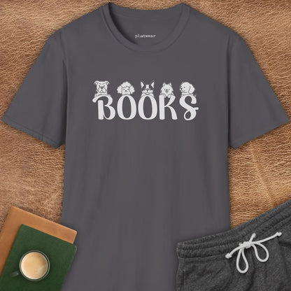 BOOKS DOGS T-SHIRT