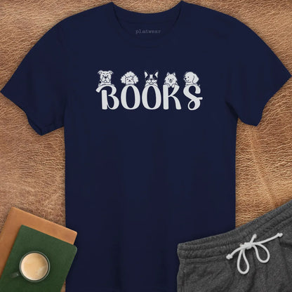 BOOKS DOGS T-SHIRT
