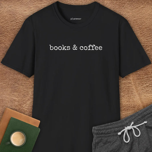 BOOKS & COFFEE T-SHIRT