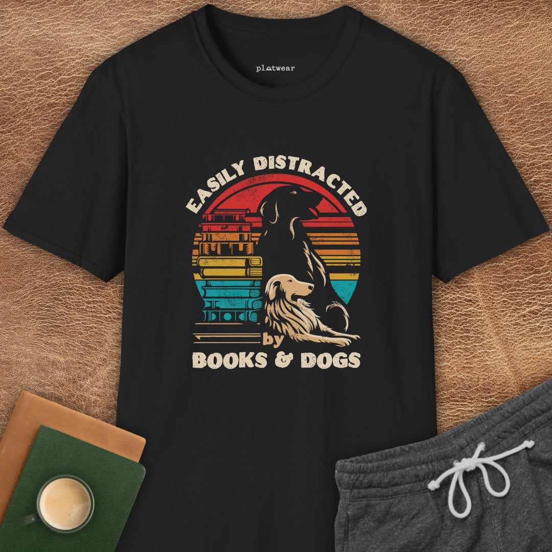 BOOKS + DOGS T-SHIRT
