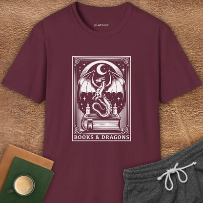 BOOKS & DRAGONS T-SHIRT