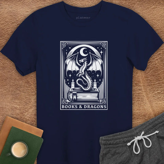 BOOKS & DRAGONS T-SHIRT