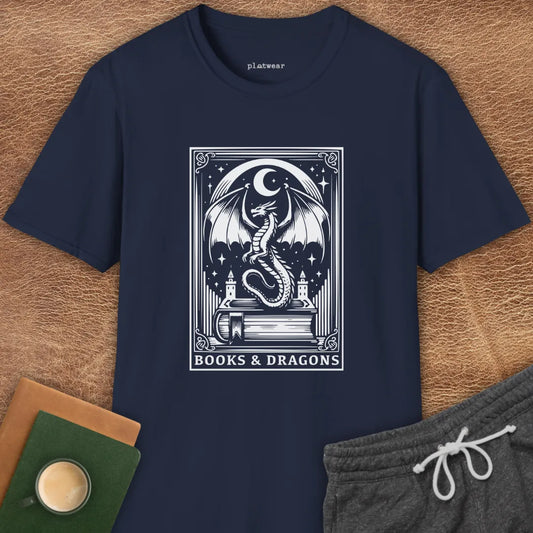 BOOKS & DRAGONS T-SHIRT