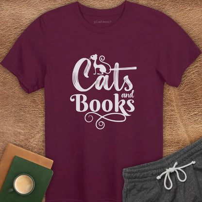 CATS & BOOKS T-SHIRT
