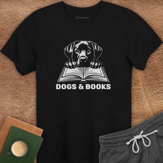 DOGS & BOOKS T-SHIRT