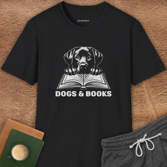 DOGS & BOOKS T-SHIRT