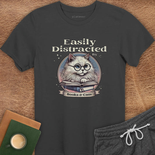 BOOKS & CATS T-SHIRT