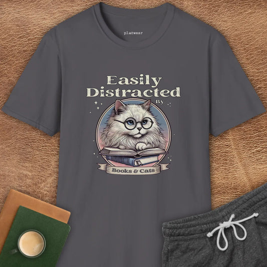 BOOKS & CATS T-SHIRT