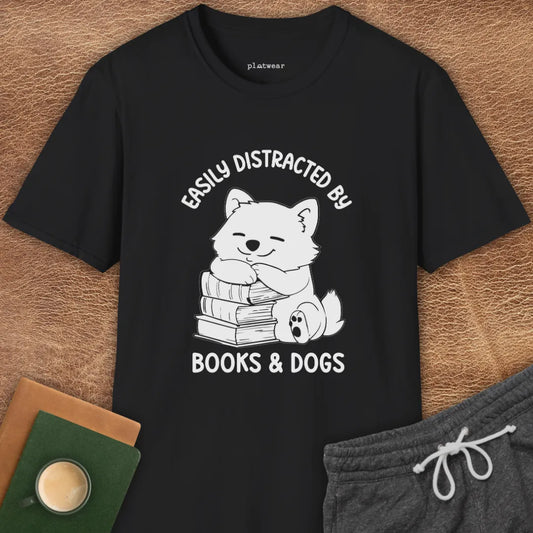 BY BOOKS & DOGS T-SHIRT