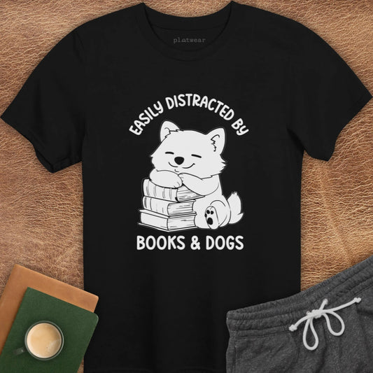 BY BOOKS & DOGS T-SHIRT