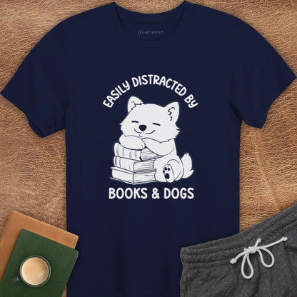 BY BOOKS & DOGS T-SHIRT