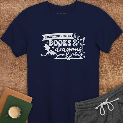DISTRACTED BY DRAGONS T-SHIRT