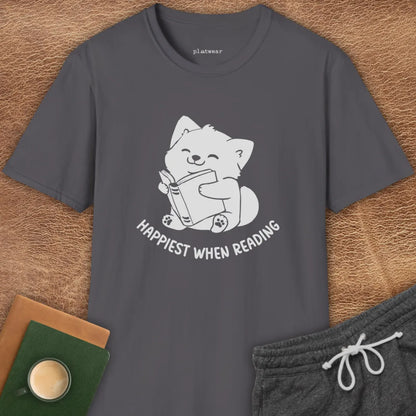 HAPPIEST WHEN READING T-SHIRT